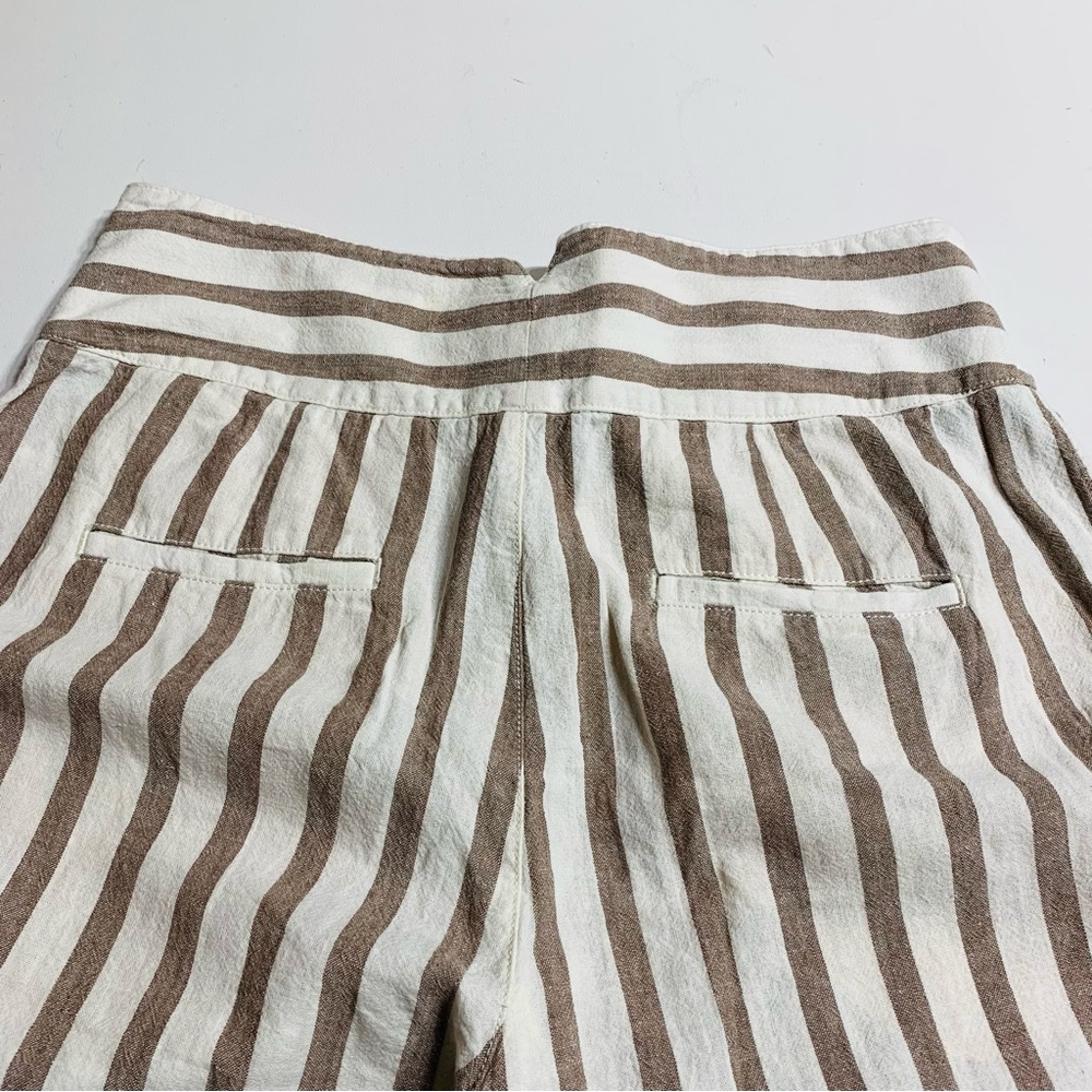 Antropology linen blend high waist striped pants - Picture 6 of 12